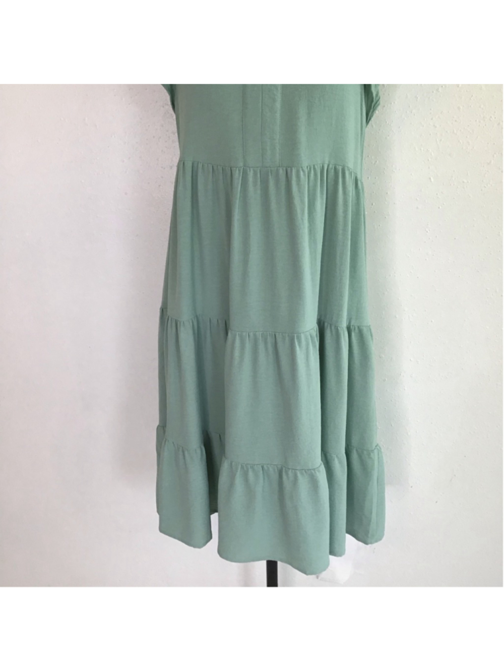 RolyPoly Women Sassy Sage Green Tiered Midi SunDress S - Picture 6 of 11